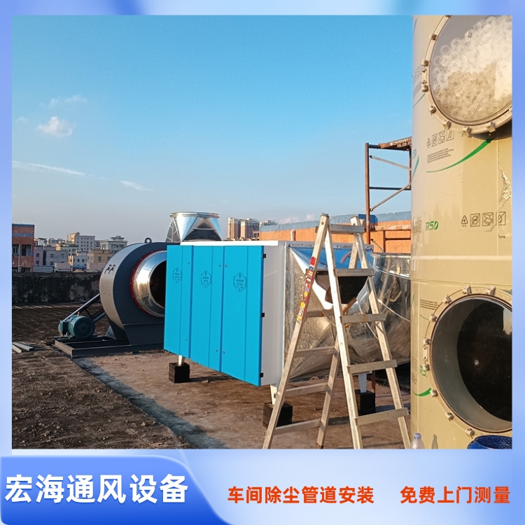 丰城工厂车间除尘喷淋塔安装工程案例